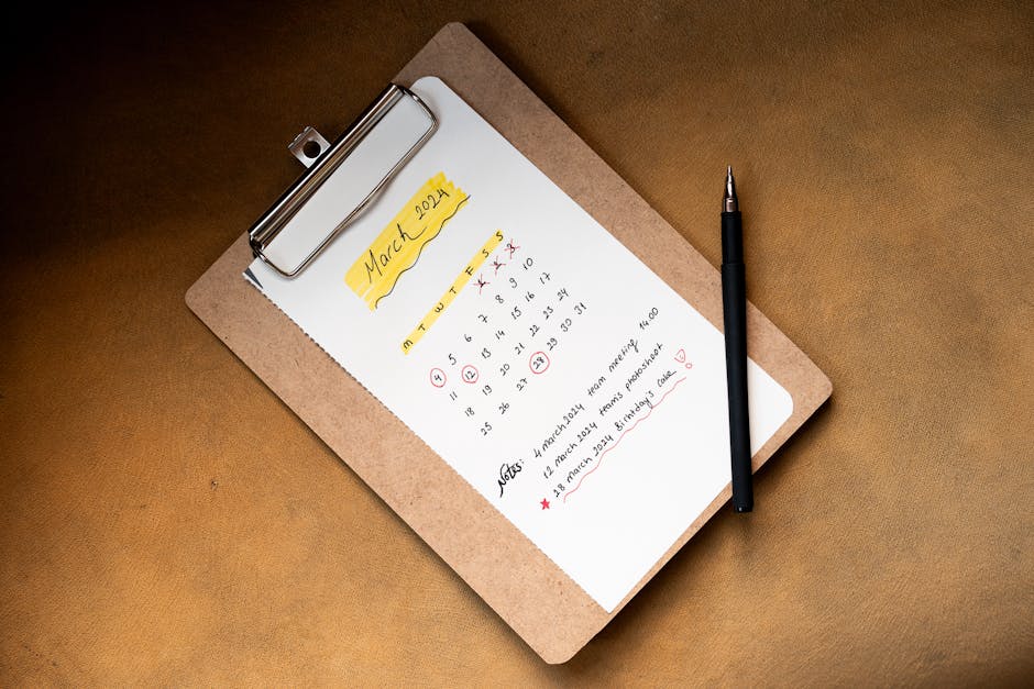 Dedicated wedding planner organizing details with a clipboard