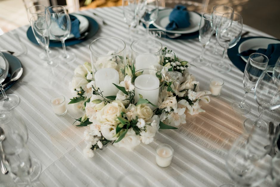 Exquisite wedding table floral centerpiece